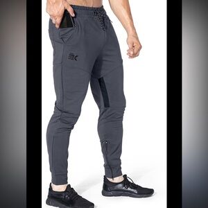 BK Athletic Jogger Pants Black/Grey Size Medium